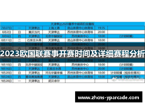 2023欧国联赛事开赛时间及详细赛程分析